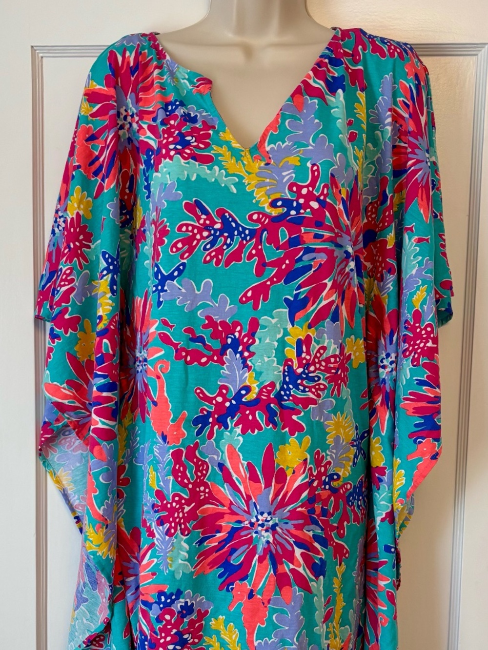 Lilly Pulitzer Stefani Dress Trippin & Sippin Pima Cotton Floral M